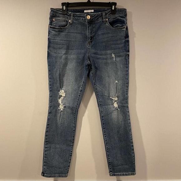 STS Blue Ankle Skinny Jeans Distressed Medium Wash Women’s 31 Nordstrom - Picture 1 of 11